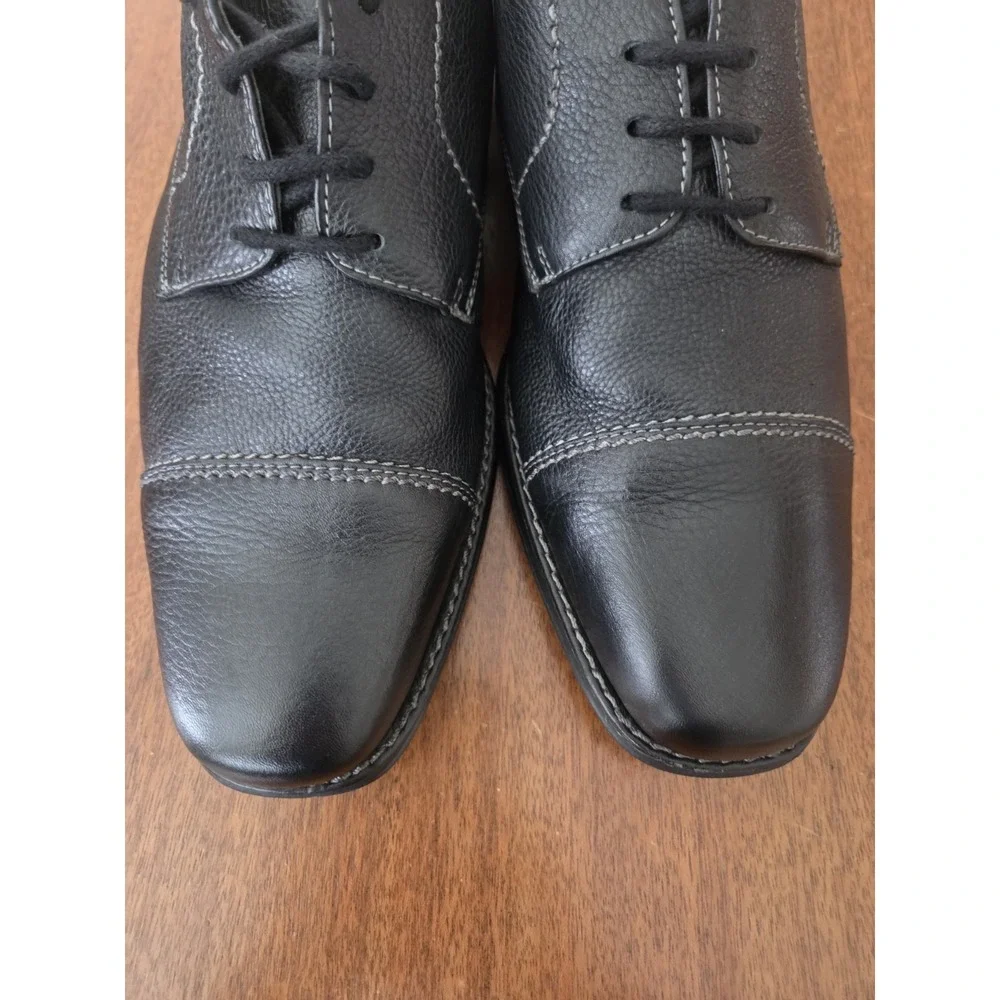 sandro moscoloni Cap Toe‎ Derby Men's 9.5d Dress Shoes Black 17305